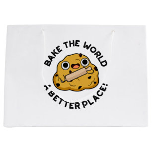 Maak de wereld een betere plek Schattige bakgrap Groot Cadeauzakje