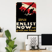Maak de wereld veilig ~ Enlist nu Poster (Thuiskantoor)