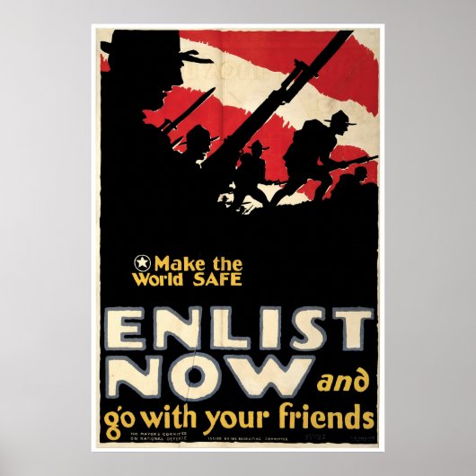 Maak de wereld veilig ~ Enlist nu Poster (Voorkant)