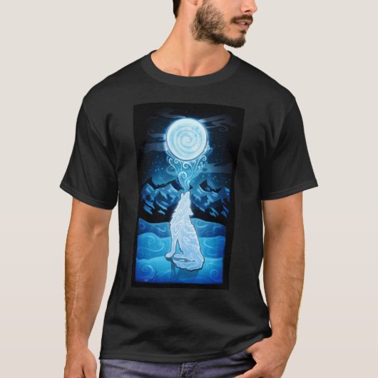 Maak de witte wolf wakker t-shirt (Voorkant)