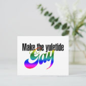 Maak de Yuletide GAY Briefkaart (Staand voorkant)
