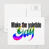 Maak de Yuletide GAY Briefkaart (Voorkant / Achterkant)