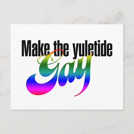 Maak de Yuletide GAY Briefkaart (Voorkant)