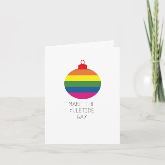 Maak de Yuletide Gay kaart (Voorkant)