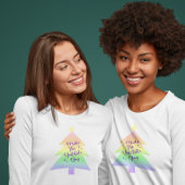 Maak de Yuletide Gay Pastel Rainbow T-shirt