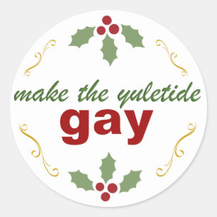 Maak de Yuletide Gay sticker