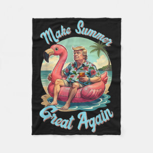 Maak de zomer weer geweldig Donald Trump vakantie Fleece Deken