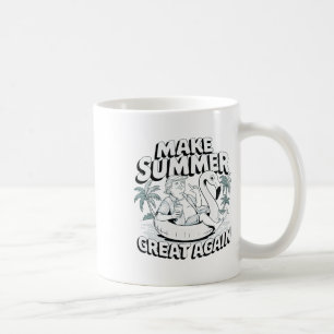 Maak de zomer weer geweldig Grappig Trump Flamingo Koffiemok