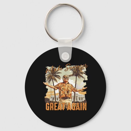 Maak de zomer weer geweldig Hawaii Beach Funny Tru Sleutelhanger (Voorkant)