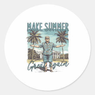 Maak de zomer weer geweldig, Trump Summer _1 Ronde Sticker