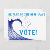 Maak deel uit van de blauwe golf 2020 briefkaart (Voorkant / Achterkant)