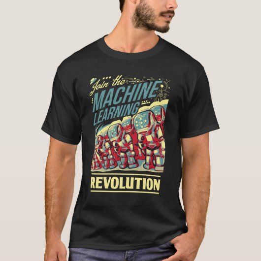 Maak deel uit van de machinale leerrevolutie t-shirt (Voorkant)