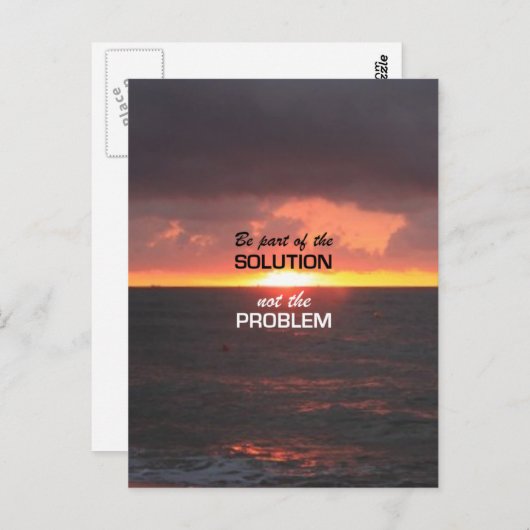 Maak deel uit van de oplossing briefkaart (Voorkant / Achterkant)