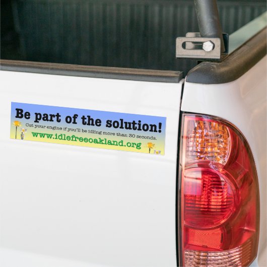 Maak deel uit van de oplossing! bumpersticker (Op Truck)