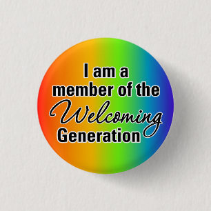 Maak deel uit van de welkomstgeneratie ronde button 3,2 cm