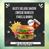 Maak Deluxe Burger Friet Drank Restaurant aan  Raamsticker (Vel 3)