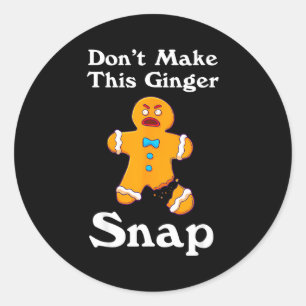 Maak deze gift voor roodharige niet met Kerstmis Ronde Sticker