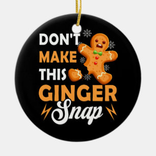 Maak deze Ginger Snap Redhead Christmas Ging niet Keramisch Ornament