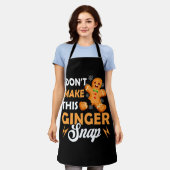 Maak deze Ginger Snap Redhead Christmas Ging niet Schort (Gedragen)