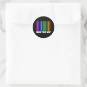 MAAK DEZE MANIER LGBT Pride Month Barcode Regenboo Ronde Sticker (Tas)