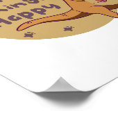 Maak dingen blij Kawaii grappig, schattig kangoero Poster (Hoek)