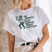 Maak dingen ongemakkelijk Fun Dog Dancing geïllust T-shirt