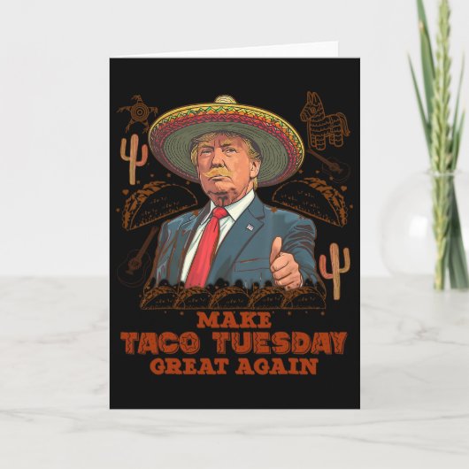 Maak Dinsdag Taco weer Groot Amerika Trump Grappig Kaart (Voorkant)