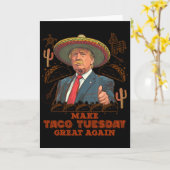 Maak Dinsdag Taco weer Groot Amerika Trump Grappig Kaart (Gele Bloem)