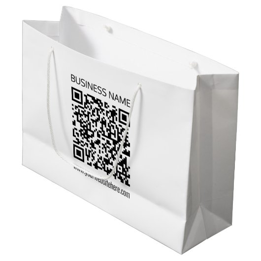 Maak direct een bedrijfs-QR-code met bewerkbare te Groot Cadeauzakje (Voorkant Gekanteld)