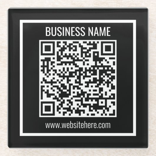 Maak direct een moderne QR-code Glazen Onderzetter (Voorkant)