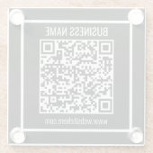 Maak direct een moderne QR-code Glazen Onderzetter (Achterkant)