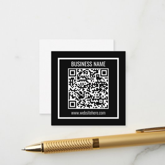 Maak direct een moderne QR-code Informatiekaartje (Voorkant / Achterkant in situ)