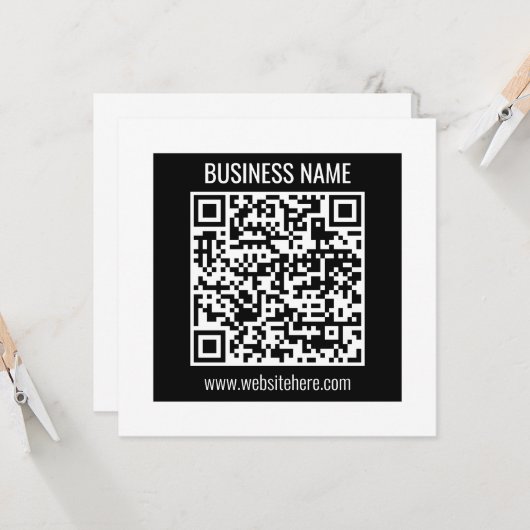 Maak direct een moderne QR-code Kaart (Voorkant / Achterkant in situ)