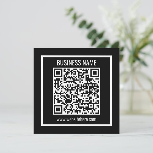 Maak direct een moderne QR-code Kaart (Staand voorkant)