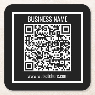 Maak direct een moderne QR-code Kartonnen Onderzetters