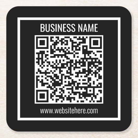 Maak direct een moderne QR-code Kartonnen Onderzetters (Voorkant)