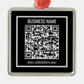 Maak direct een moderne QR-code Metalen Ornament (Voorkant)