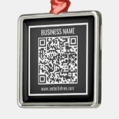 Maak direct een moderne QR-code Metalen Ornament (Links)