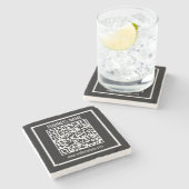 Maak direct een moderne QR-code Stenen Onderzetter (Zijkant)