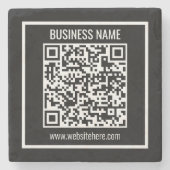 Maak direct een moderne QR-code Stenen Onderzetter (Voorkant)