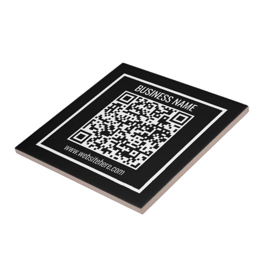Maak direct een moderne QR-code Tegeltje (Zijkant)