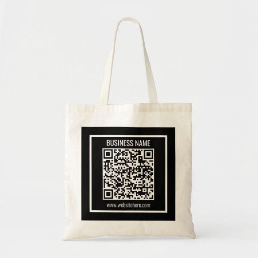 Maak direct een moderne QR-code Tote Bag (Voorkant)