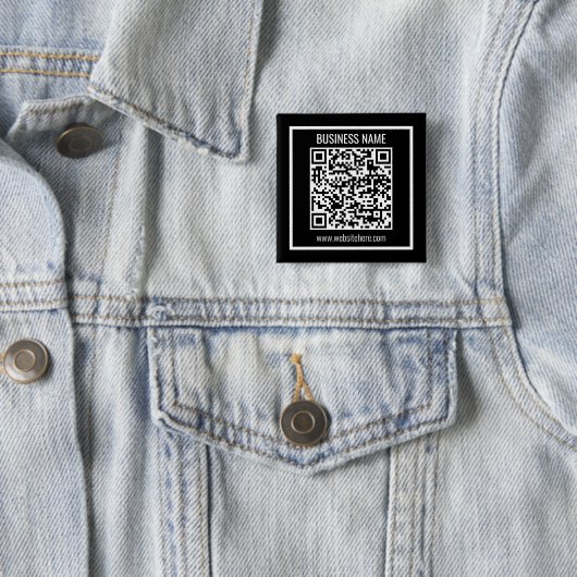 Maak direct een moderne QR-code Vierkante Button 5,1 Cm (In situ)