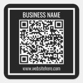Maak direct een moderne QR-code Vierkante Sticker (Voorkant)