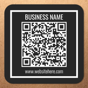 Maak direct een moderne QR-code Vierkante Sticker