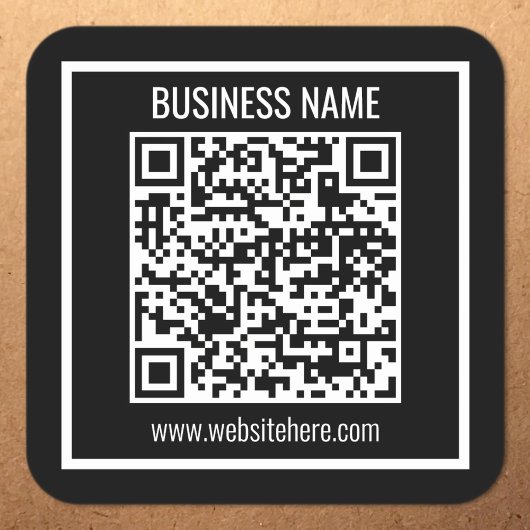 Maak direct een moderne QR-code Vierkante Sticker