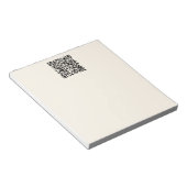 Maak direct een QR-code | Bewerkbare off white Notitieblok (Schuin)
