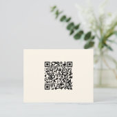 Maak direct een QR-code | Bewerkbare off-wit Briefkaart (Staand voorkant)