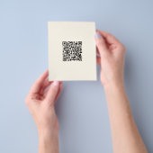 Maak direct een QR-code | Bewerkbare off-wit Flyer (Hand)