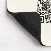 Maak direct een QR-code | Bewerkbare off-wit Muismat (Hoek)
